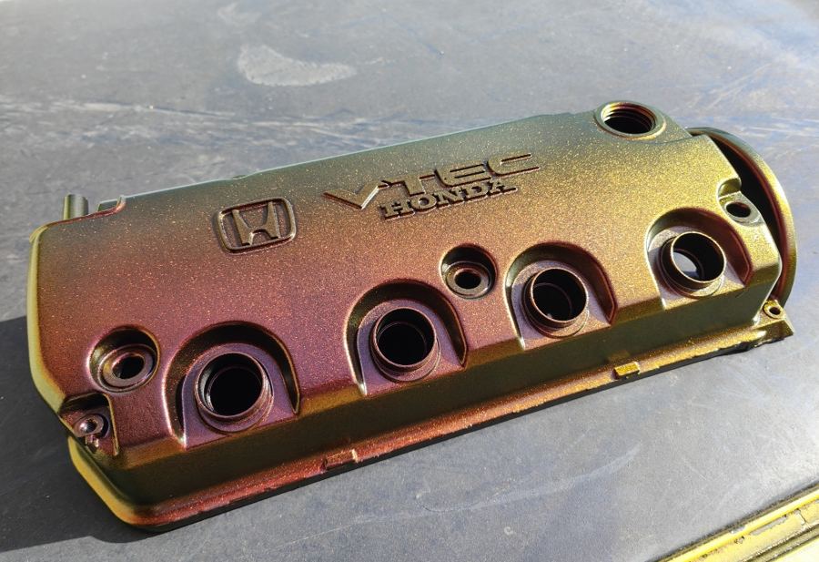 Caches culbuteurs Honda : Peinture, Sablage
